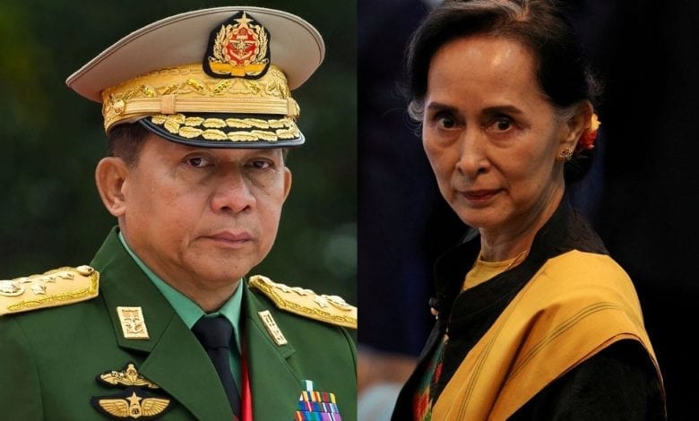 Aung San Suu Kyi Min Aung Hlaing