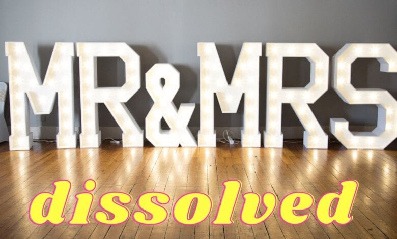 divorce dissolves marriage wife