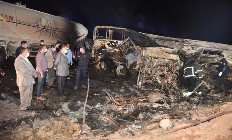 Bus-lorry crash kills 20 in southern Egypt