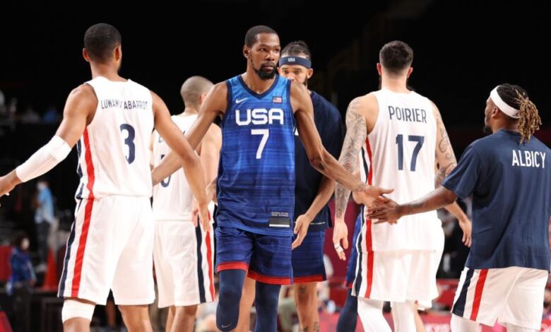 US-basketball-team, France