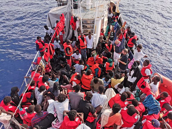 illegal migrants, off Libyan Coast