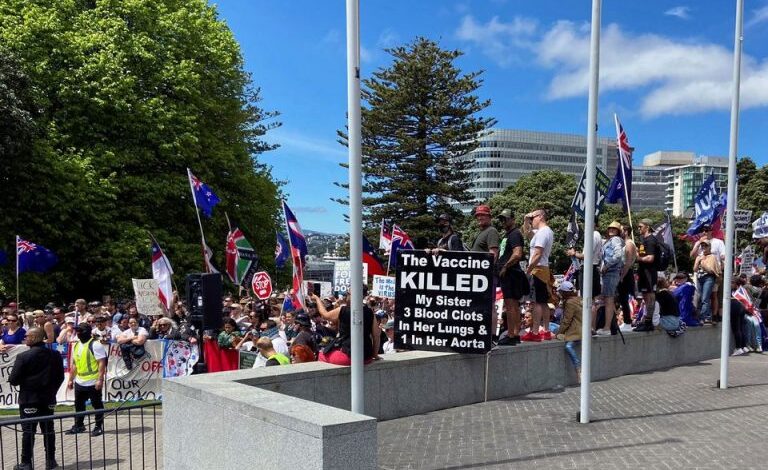 protest in New Zealand