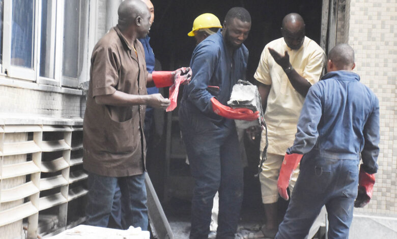 A portion of FMFBNP guts fire in Abuja