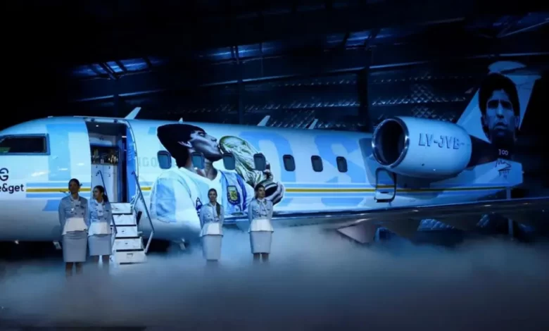 Maradona tribute plane