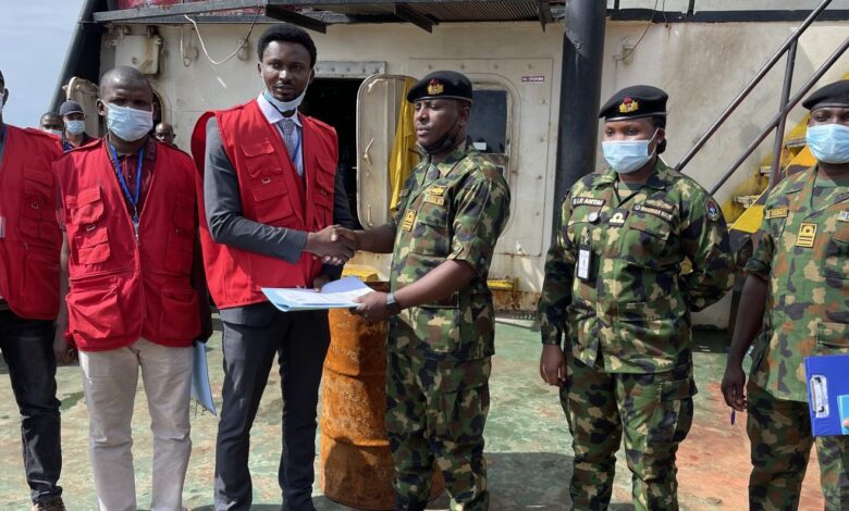 Navy hands over 5 suspects, 1 vessel to EFCC