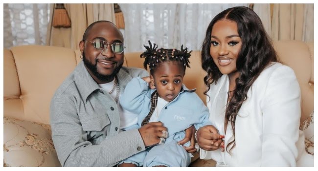 Davido, Chioma and Ifeanyi