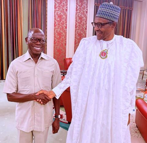 Buhari salutes ex-APC Chairman, Adams Oshiomhole at 71