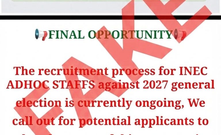 INEC warns Nigerians against fake 2027 election recruitment portal 1