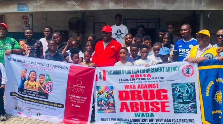 NDLEA, Seadogs, Lions Club sensitise Akowonjo children to dangers of drugs 1